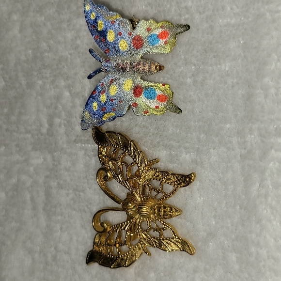 Two vintage butterfly brooches - Picture 2 of 8